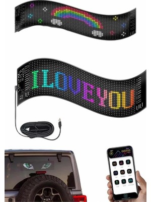 TeknoKesgin Kesgin Market® Digital Araba Yazısı Ekran Matrix En Büyük Boy Matrix LED Panel 19*96 Pıxel Te