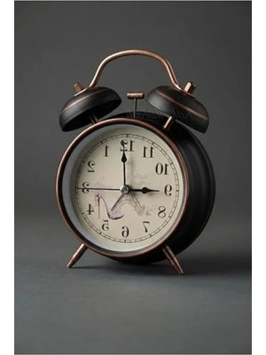 MarkEntegra Retro Tasarım Metal Çalar Saat, Işıklı Nostaljik Masa Saati