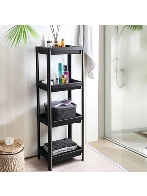 MarkEntegra 36X100X23 cm 4 Katlı Köşe Rafı, Yer Tasarruflu Organizer