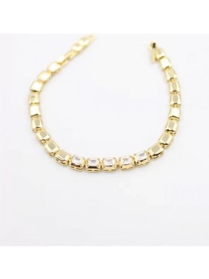 Pileli Store Taşlı Xuping Bileklik - Altın