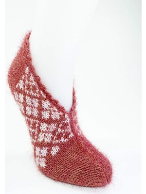 Royaleks Kesgin Market® El Örgüsü Kışlık Şık Kadın Yün Patik D1 Teknokesgin