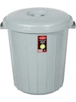 PremiumPort Gri Çöp Kovası Planet Jumbo 90 Lt, Dayanıklı ve Şık Tasarım