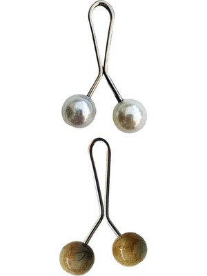 Royaleks Kesgin Market® 2 Adet Tesettür Eşarp ve Şal Klipsi Set 6 Teknokesgin