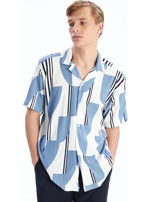 Lc Waikiki Yeni Sezon Regular Fit Kısa Kollu Desenli Erkek Gömlek