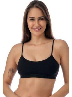 Royaleks Kesgin Market® Pedli Ip Askılı Siyah Büstiyer Teknokesgin