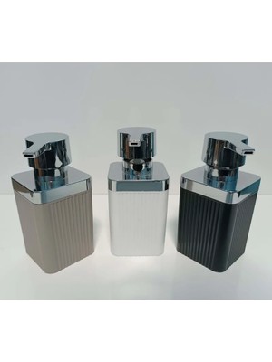 Royaleks Group Kesgin Market® Maxel Mimoza Krom Çizgili Sıvı Sabunluk 1 Adet ROYALEKS-Y-874 Teknokesgin