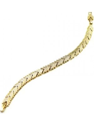 Pileli Store Ok Bileklik - Altın