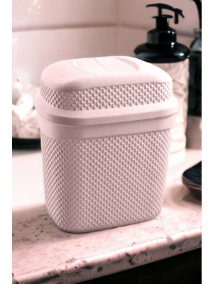 PremiumPort Pratik Tezgah Üstü Çöp Kovası, 4 Litre, Modern ve Şık Tasarım