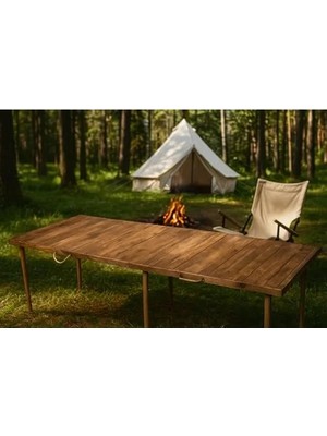MarkEntegra 75X180 cm Katlanır Kamp Masası, Ceviz Renk Seçenek