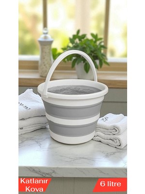 PremiumPort Katlanabilir 6l Su Kovası, Hafif ve Pratik Taşıma Kolaylığı