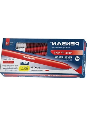 MarkEntegra 10'lu Kırmızı Keçeli Kalem Seti - Ofis ve Okul Için