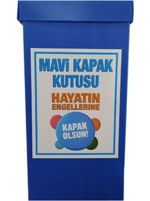 PremiumPort Mavi Kapak Toplama Kutusu, Sıfır Atık ve Geri Dönüşüm Için Uygun
