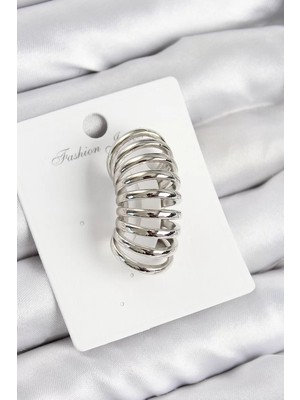 LTG Nova Pirinç Yay Model Gümüş Renk Sağ Kıkırdak Küpe - TJ-BKP10993