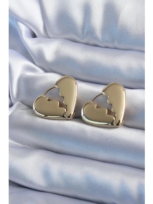 LTG Nova Gold Renk Kırık Model Pirinç Kadın Küpe - TJ-BKP8084