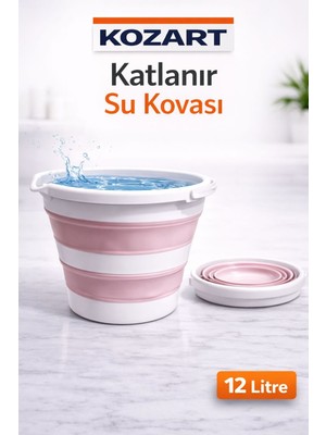 PremiumPort 12 Litre Katlanabilir Su Kovası, Pratik ve Hafif Kullanım Için Ideal