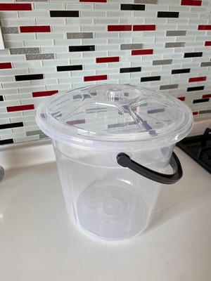 PremiumPort Şeffaf Plastik Su ve Temizlik Kovası 10 Litre, Dayanıklı ve Pratik Kullanım