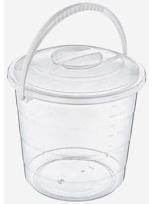 PremiumPort Şeffaf Kapaklı 20 Litre Kova, Dayanıklı ve Kullanışlı Tasarım