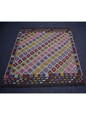 Zehra Abla Halı Yeni El Dokuması Eşsiz Karacadağ Cecim Yün Kilim 7290