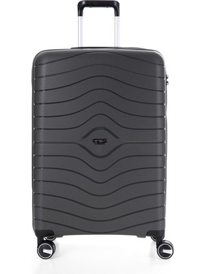 Ççs 5242 3'lü Set Körüklü Polipropilen Süper Esnek Kırılmaz Tekerlekli Valiz Bavul Seyahat