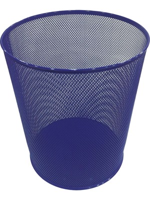 PremiumPort Şeffaf Metal Çöp Kovası, 10 Litrelik, Lacivert Renk, Dayanıklı Tasarım