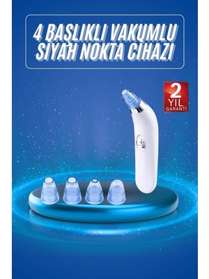 Nemere Ithalat Vakumlu Siyah Nokta ve Yüz Temizleme Cihazı 4 Başlıklı