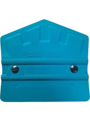 Nil Avm Switch Card Üçgen Ragle Ppf/tph Cam Filmi Çekme Uygulama Aparatı Teflonlu 90A Sertlik 10X9CM Turkuaz Mavi