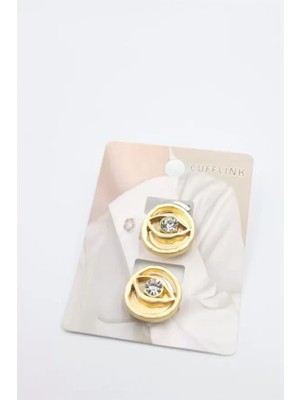 Herşey Trend Herşeytrend Göz Düğme Broş - Altın