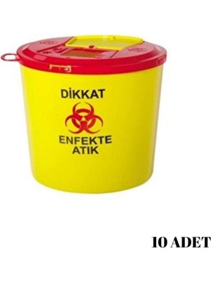 PremiumPort Sağlık ve Hijyen Için 5l Tıbbi Atık Kovası 10 Adet Set