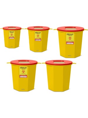 PremiumPort Pratik 1,3 Litre Tıbbi Atık Kovası Seti – 10 Adet