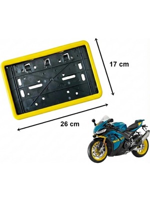 Nil Avm Çerçeveli Dikdörtgen Plakalık Plaka Altlığı Sarı 26X17CM 1 Adet