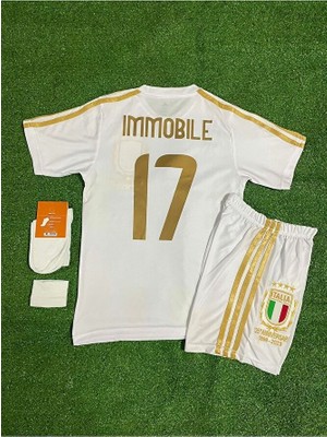 Italya 125.YIL Ciro Immobile Çocuk Forması 4'lü Set (White)