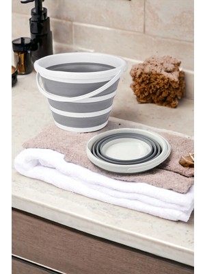 PremiumPort Katlanabilir 12 Lt Su Kovası, Kolay Taşımalı ve Kullanışlı Tasarım