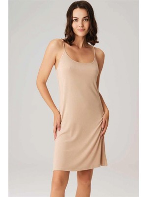 Pileli Store Pilelistore Viskon Ince Ip Askılı Kısa Elbise Altı Kombinezon