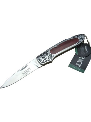 SHC4200 Crkt Cr 0128 Rd Kamp Çakı cm - Metal Desenli Sap, Kılıflı, Kutulu