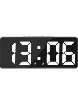 Elwes LED Ekranlı Dijital Alarmlı Masa Saati Orta Boy