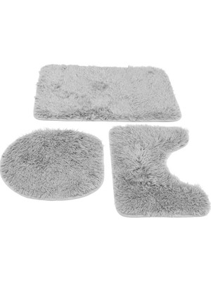 PremiumPort Yumuşak ve Şık Banyo Paspası Seti, 3'lü, Farklı Boyutlar
