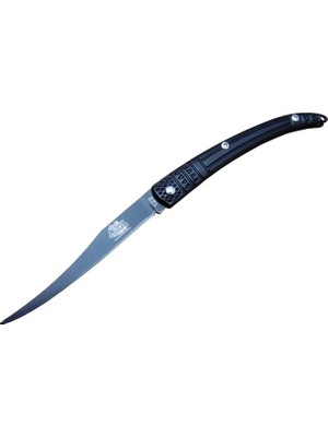 SHC4200 Y 122 Siyah Kılçık Çakı 16CM - Manuel, Işlemeli Sap