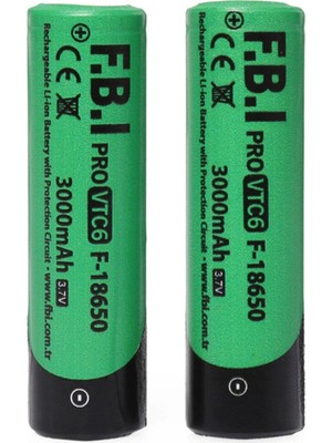SHC4200 F.b.ı Vtc6 18650 3.7V 3000MAH 30A Li-Ion Şarjlı Pil + Pil Taşıma Kutusu 2'li Set