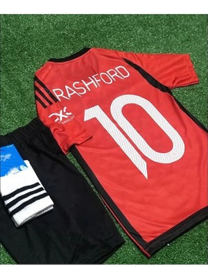 Manchester/unitedd 2023/24 Yeni Sezon Marcus Rashford Iç Saha Çocuk Forması 3'lü Set