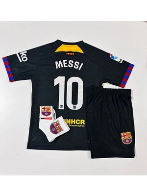 F.c B.a.r.c.e.l.o.n.a 2024/25 Yeni Sezon Lionel Messi Konsept Çocuk Forması 4'lü Set (Armalı)