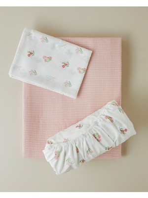 English Home Sweet Blossoms Tek Kişilik Pike Takımı 150X220 cm Pembe