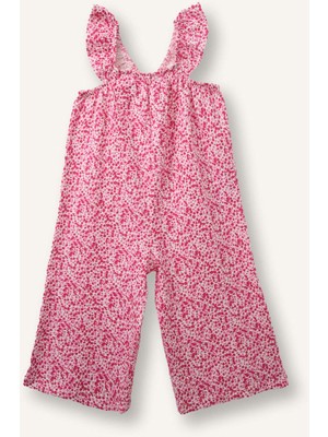 DeFacto Çiçek Desenli Kırışık Dokulu Tulum Kız Bebek H6742A526HS