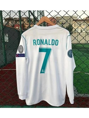 R.madridd 2018 Kiev Şampiyonlar Ligi Finali Cristiano Ronaldo Forması (Uzun-Kol)