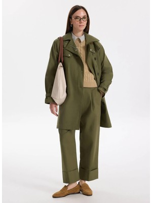 Lauren Ralph Lauren Yeşil Kadın Trençkot Naıcette-Unlıned-Trench