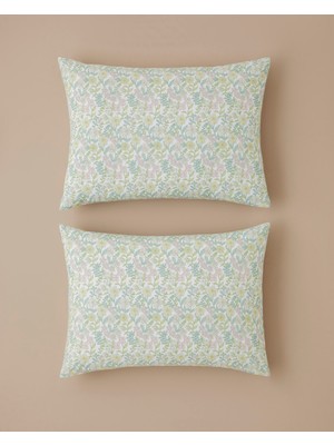 English Home Spring Garden Kolay Ütülenir 2'li Yastık Kılıfı 50X70 cm Yeşil