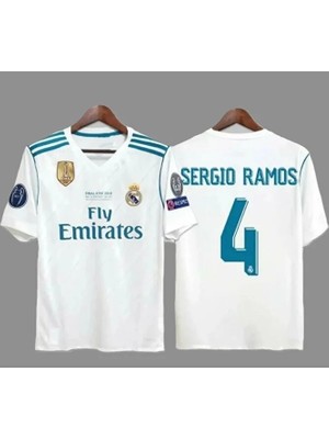 R.madrid 2018 Kiev Şampiyonlar Ligi Finali Sergio R,a,m,o,s, Forması (Kısa KOL)78458568987