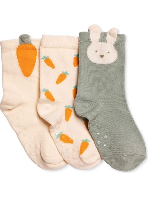 Hellobaby Erkek Bebek 3lü Kaydırmaz Çorap Meyve Baskılı