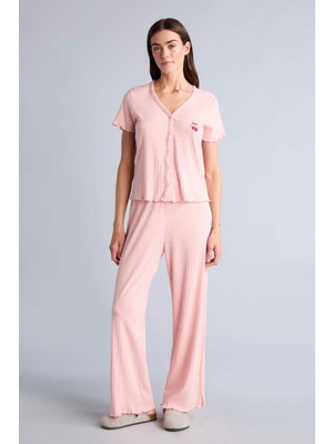 DeFacto %100 Pamuk Regular Fit 2'li Pijama Takımı H3781AX26SM