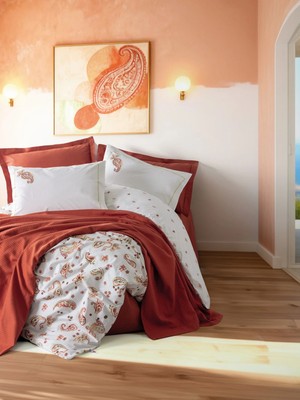Subutu Vivid Çift Kişilik Pikeli Nev Takımı Paisia ​​tarçın
