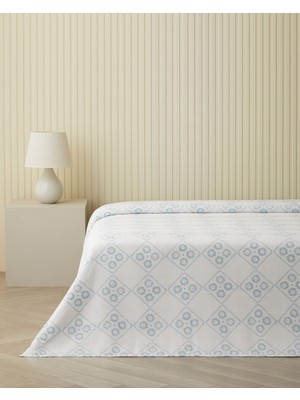 English Home Luzia Çift Kişilik Pike 200X220 cm Mavi